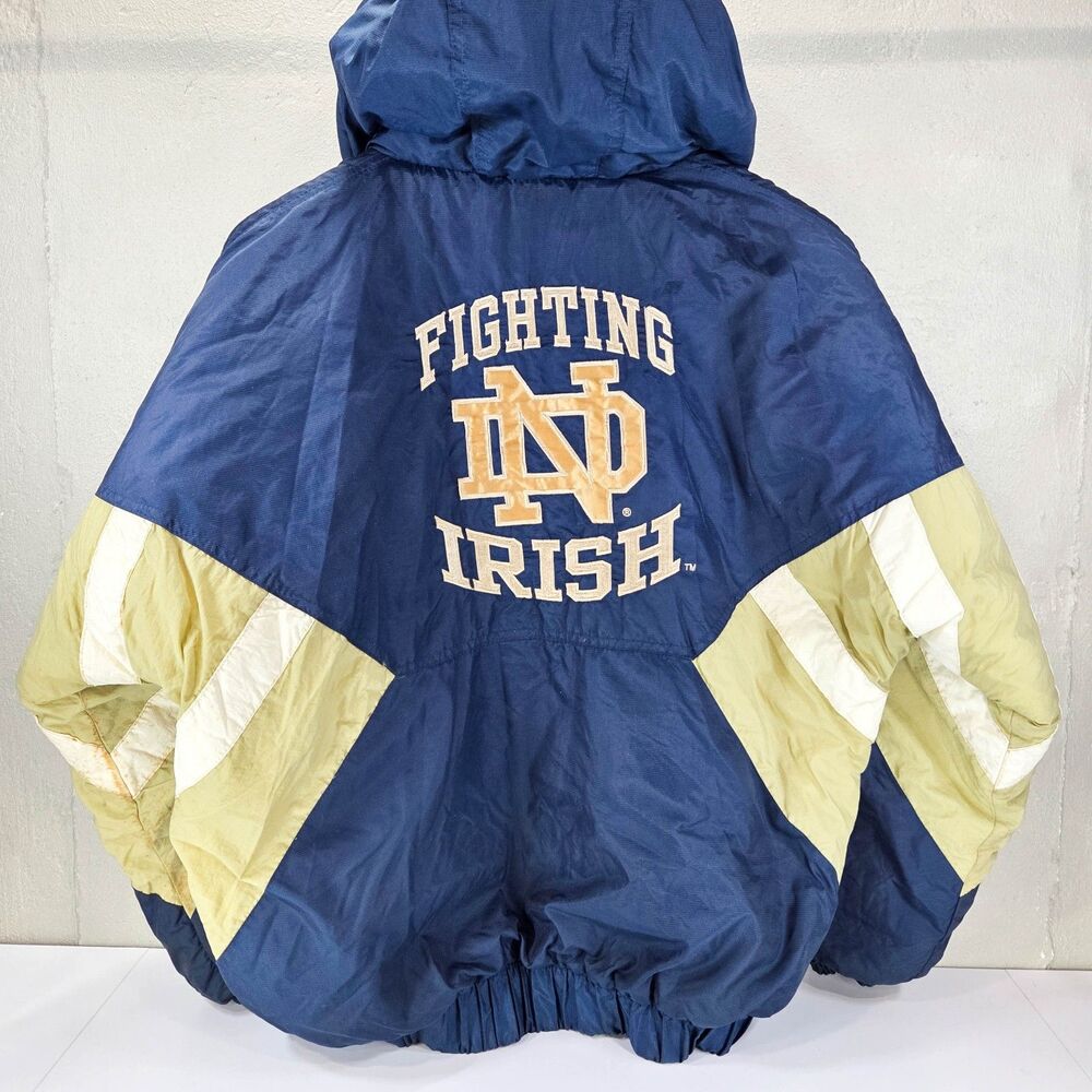 Vintage 90s Notre Dame Fighting Irish Starter Jacket Sz M - Picture 5 of 6